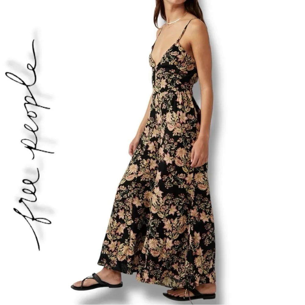 FREE PEOPLE Women’s Stand Out Floral Print One-Piece/Jumpsuit in the Size Large